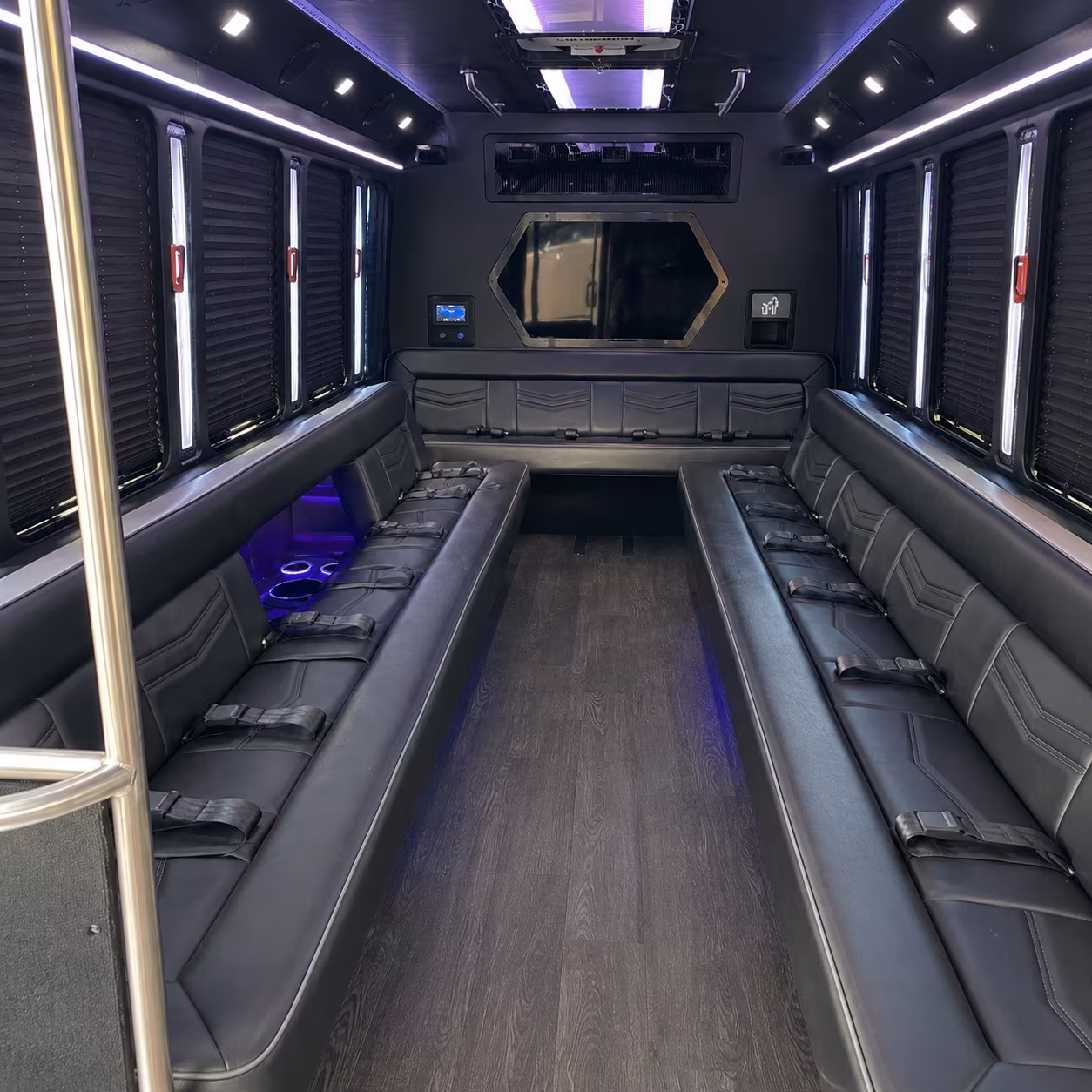 orlando 18 passenger party bus interior