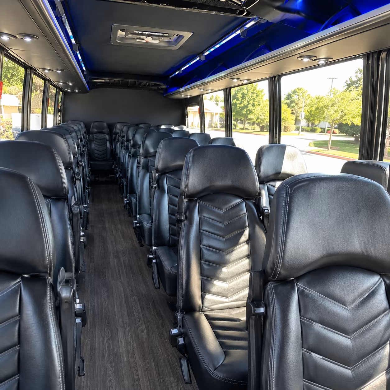 orlando 28 passenger minibus inside