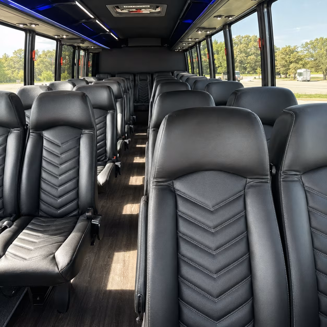 orlando 28 passenger minibus interior