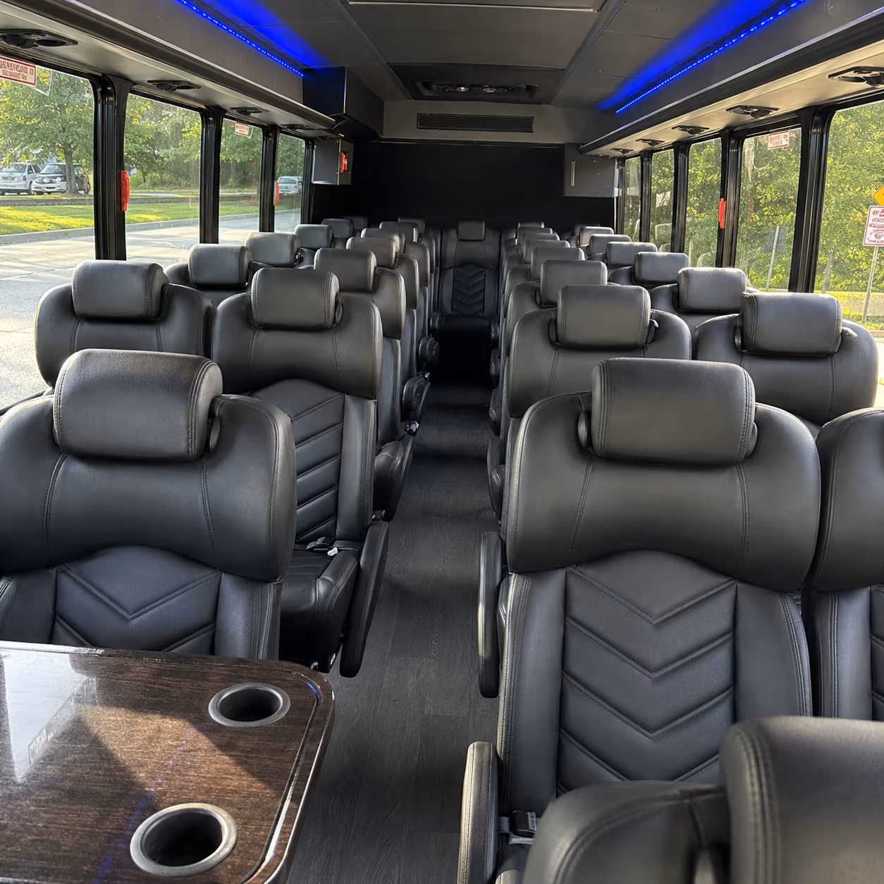 orlando 35 passenger minibus interior