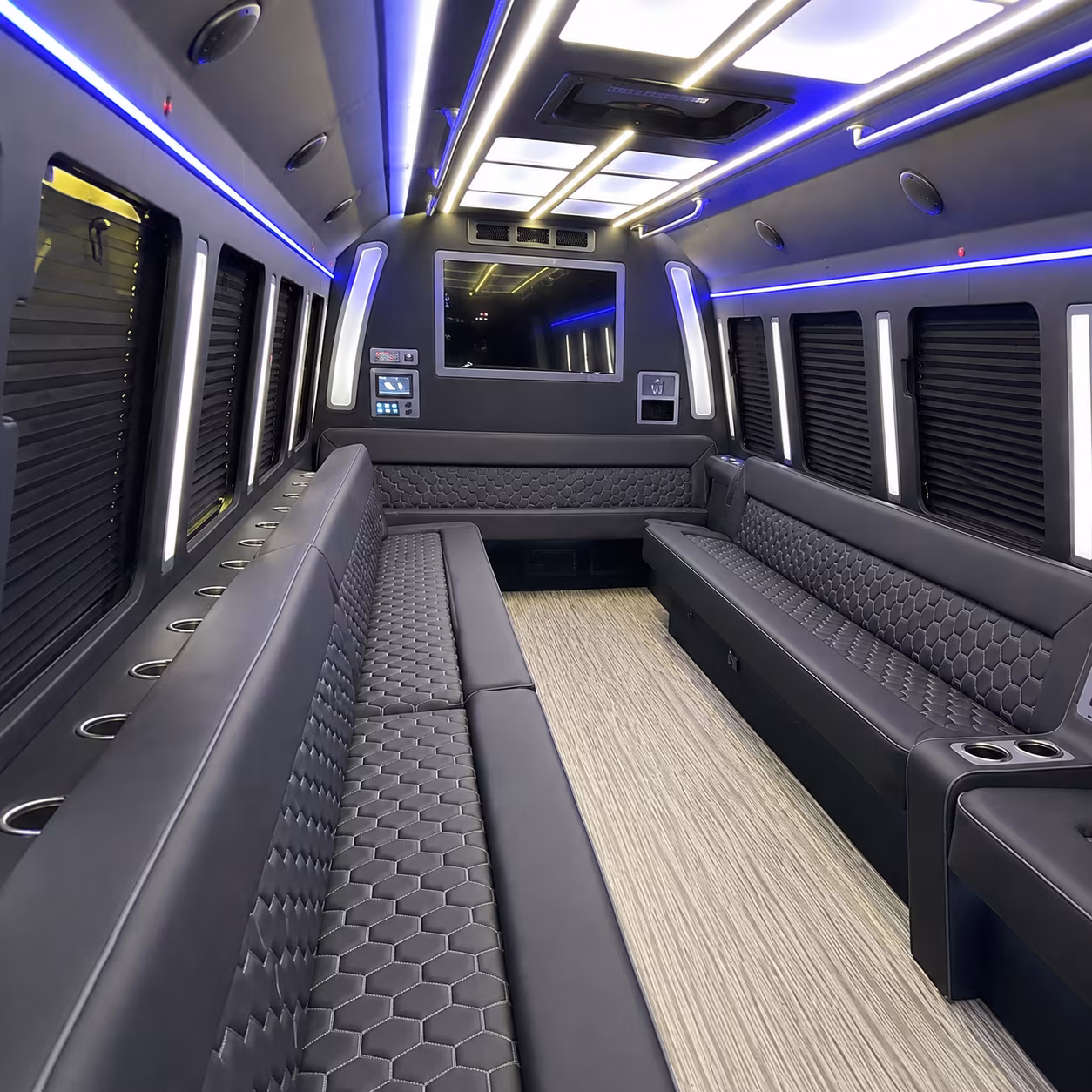 orlando 40 passenger party bus inside