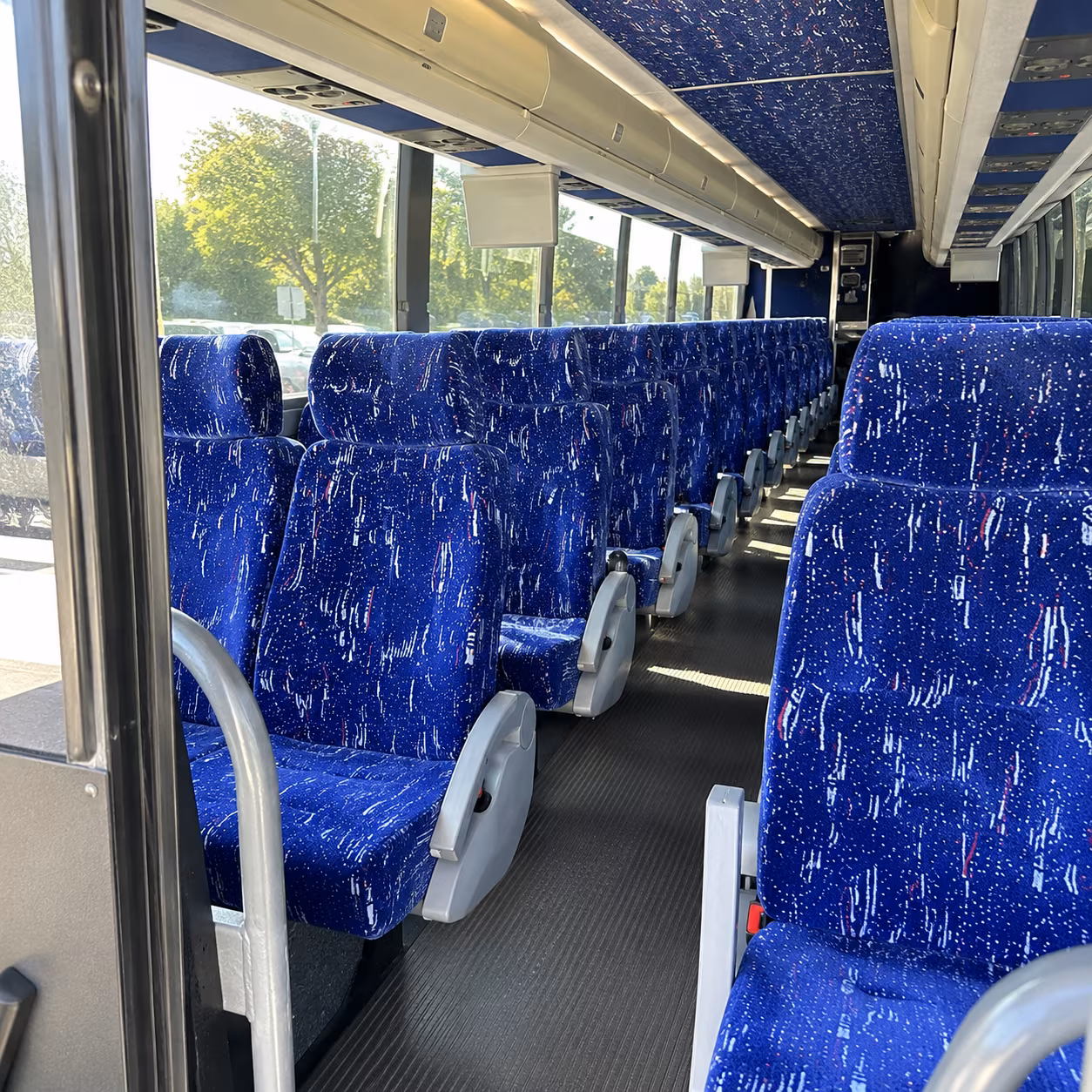 orlando 50 passenger charter bus inside