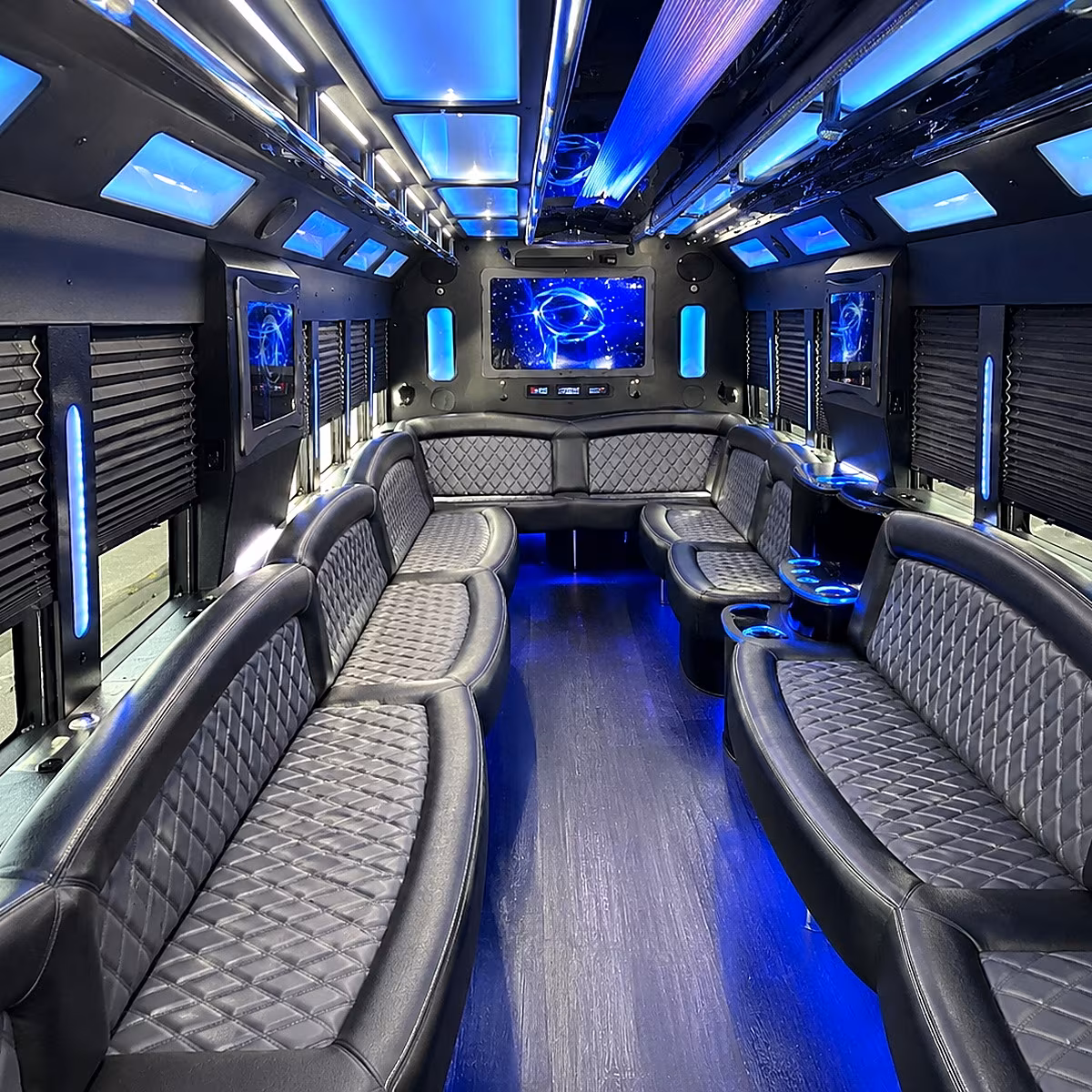 orlando 50 passenger party bus interior
